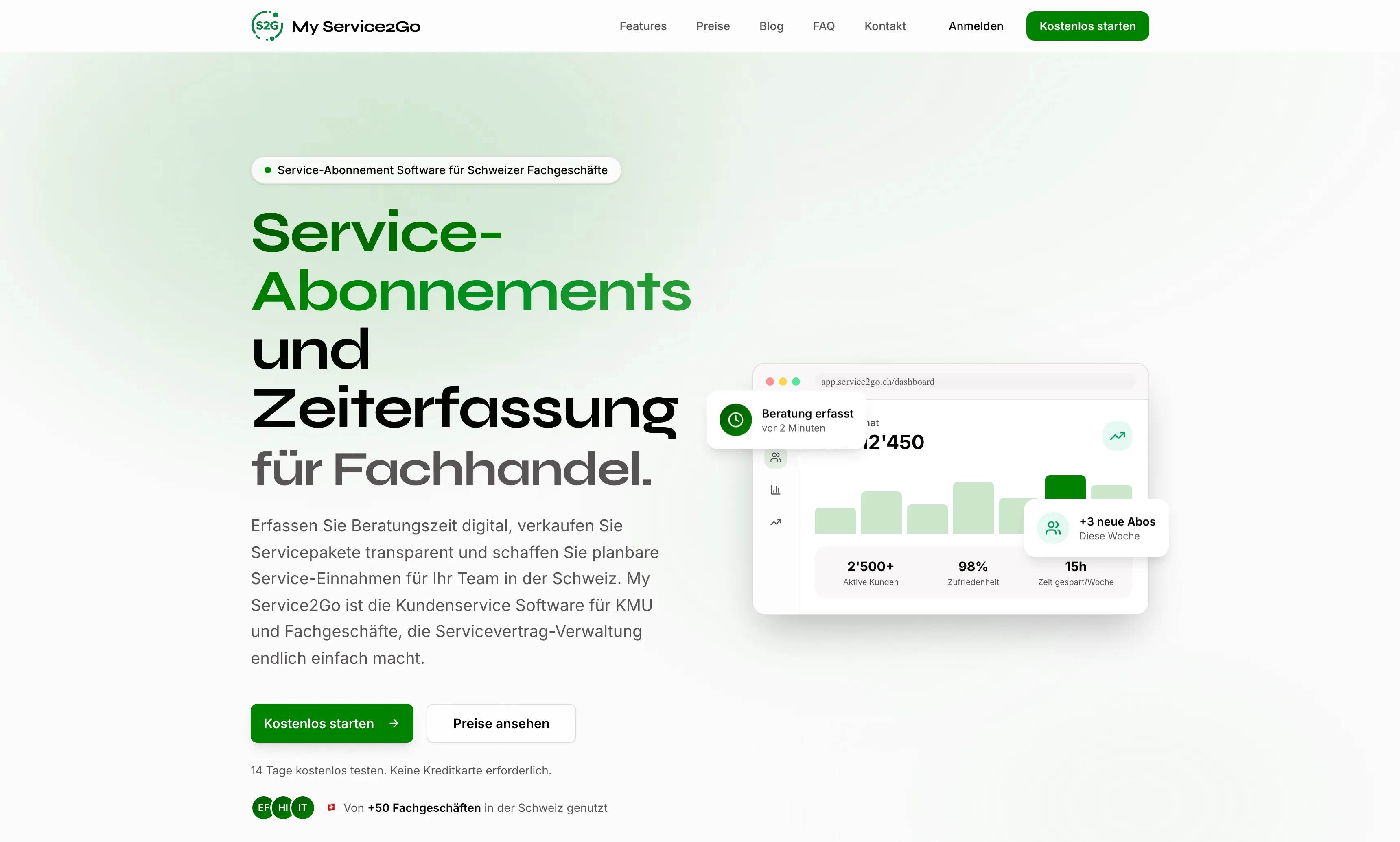 MyService2Go – Software as a Service für Beratungsabos im Schweizer Fachhandel