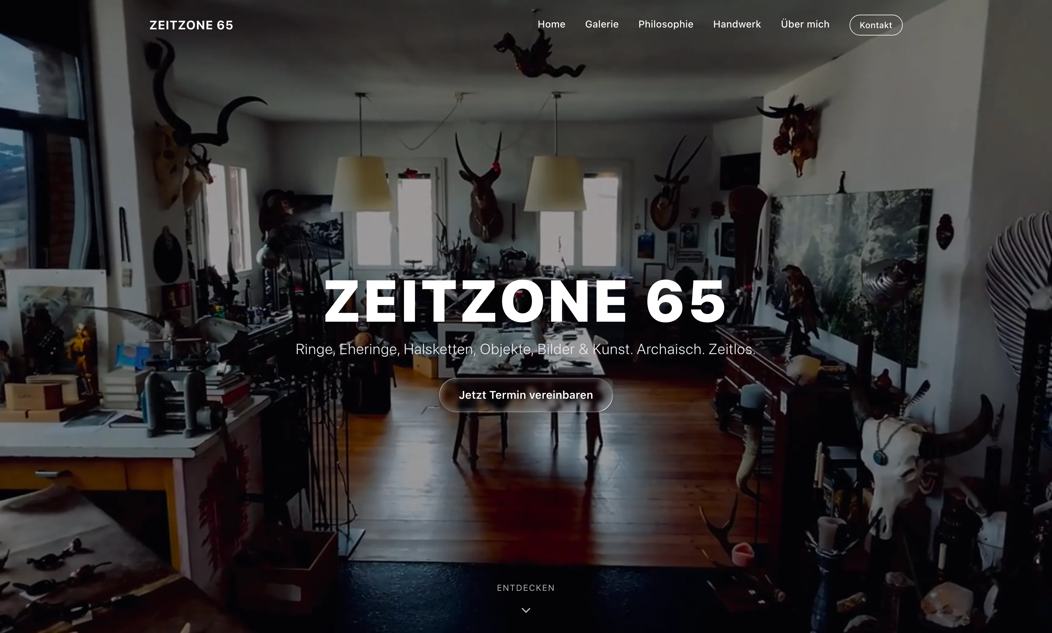 Zeitzone 65 – Website für Goldschmiede-Atelier im Berner Oberland