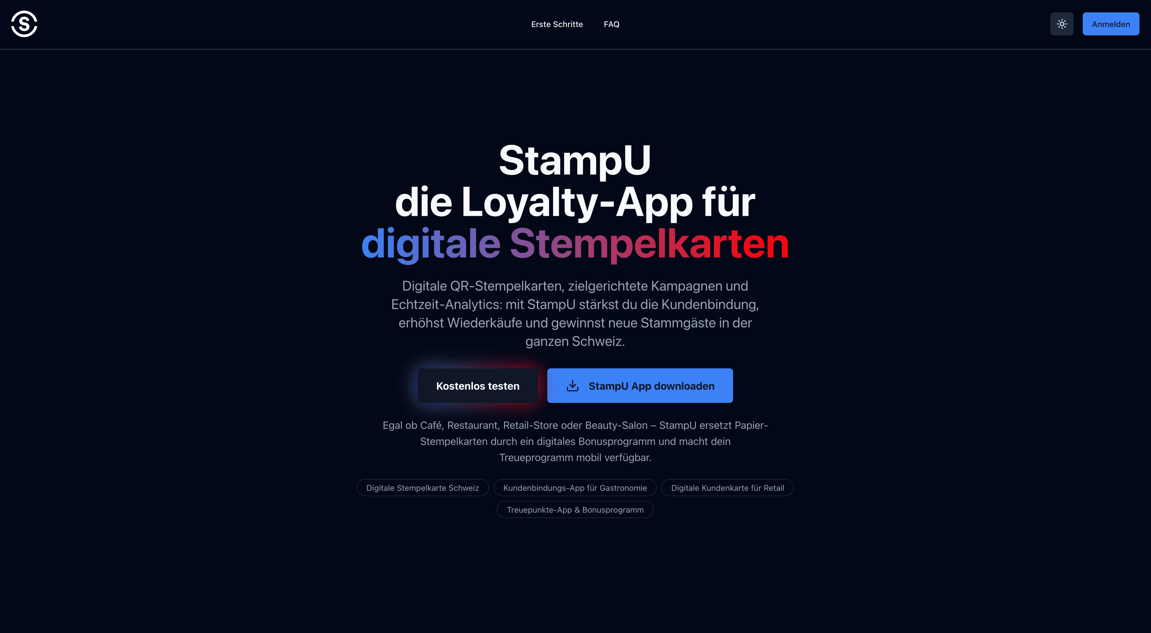 StampU – Website von Nexo Solutions
