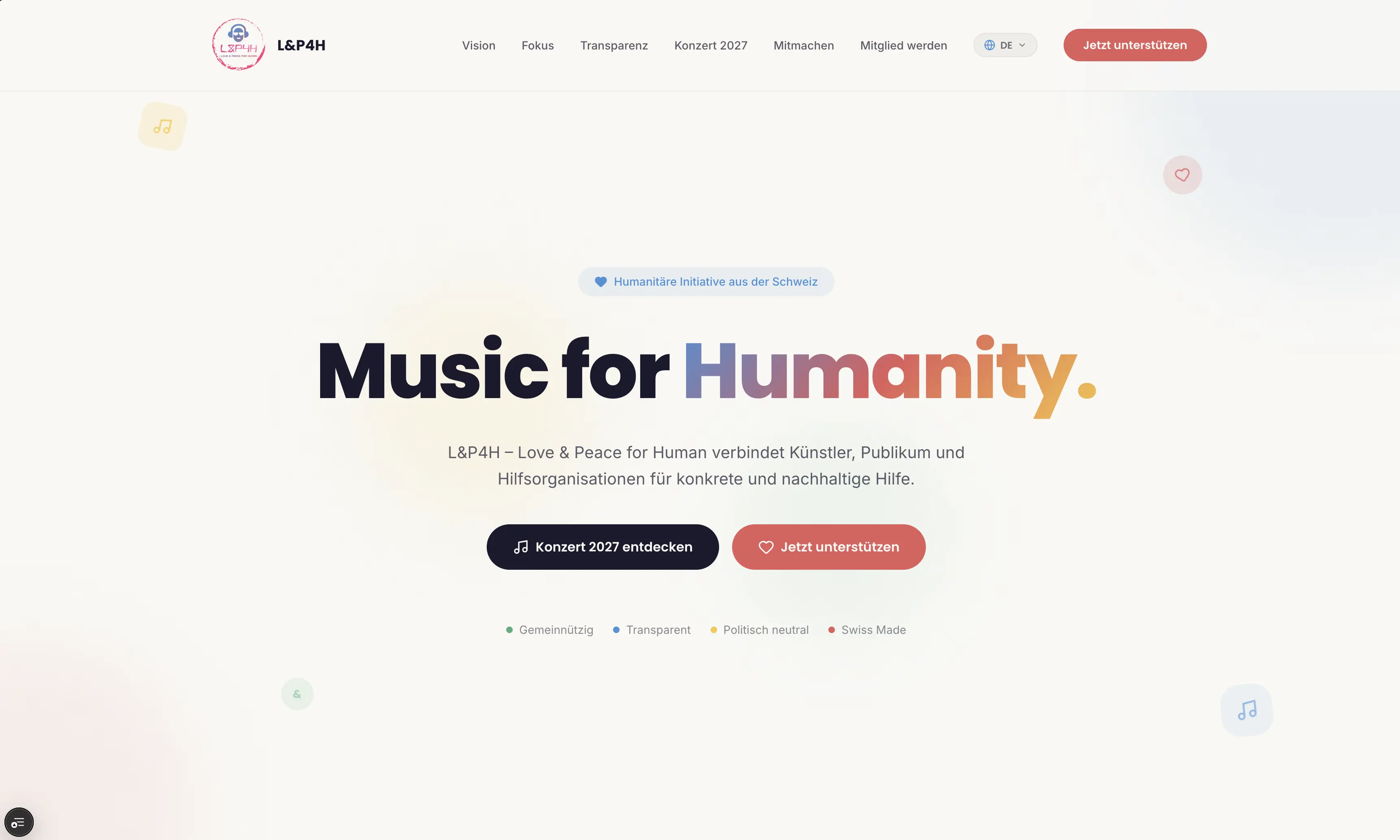 LP4H – Webdesign für gemeinnützige Organisation