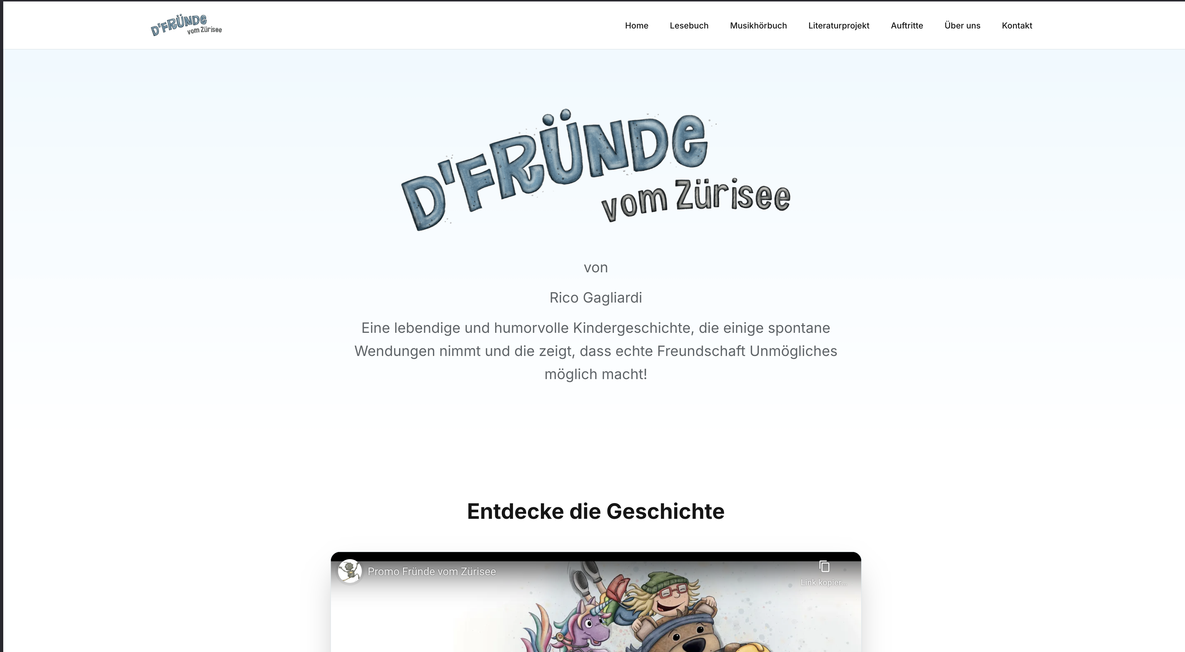 D'Fründe vom Zürisee - Kinderbuch-Website